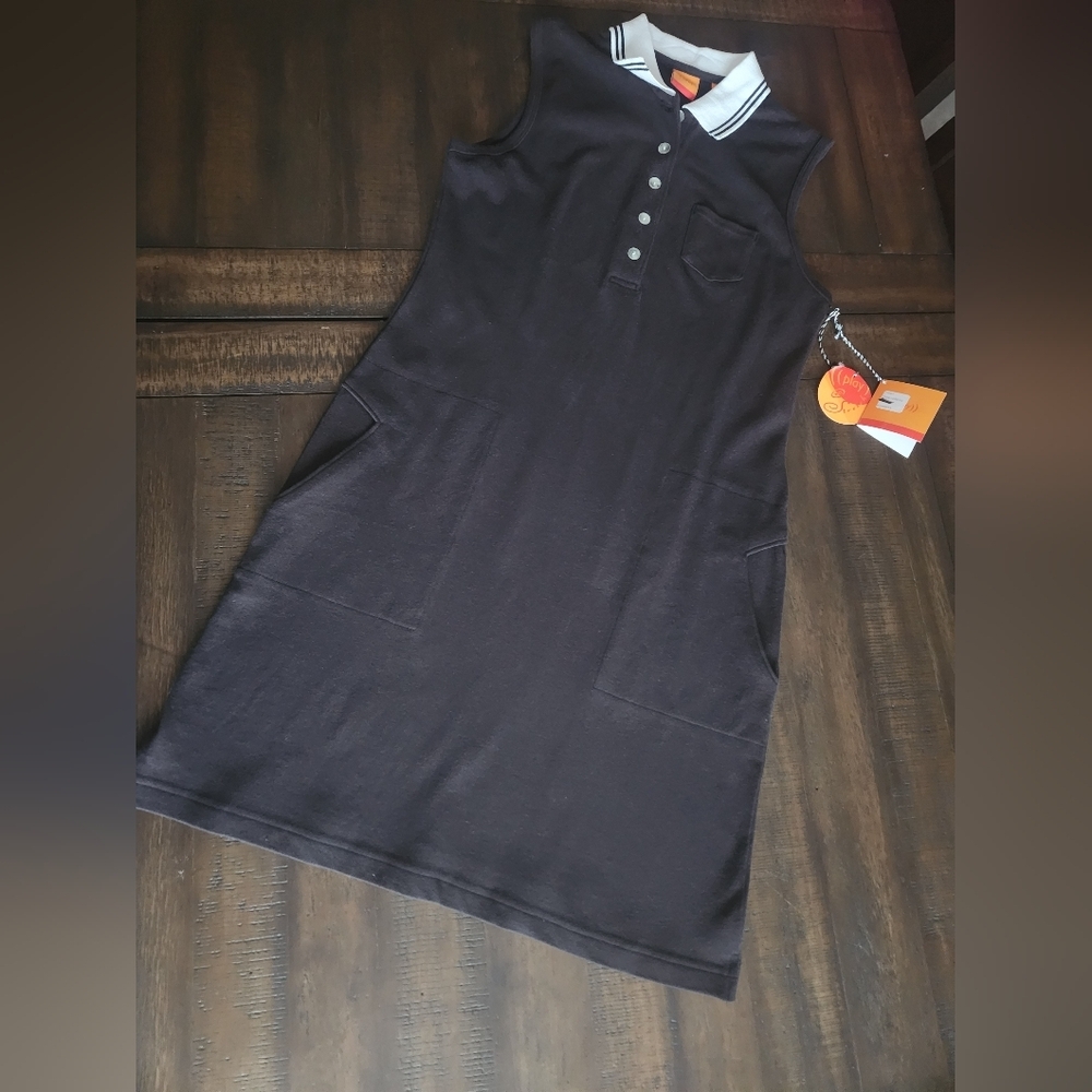 NWT Play Sleeveless‎ Black & White School Girl Style Dress Med